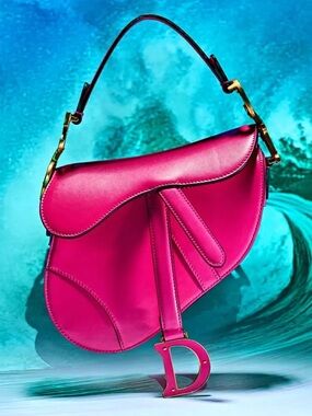 Dior Fuchsia Saddle Bag